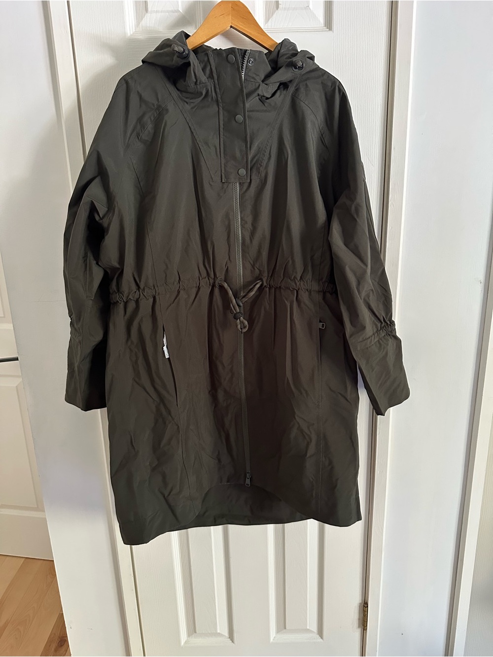 Lole Piper Rain Jacket Dark Olive Green Womens Size Xl